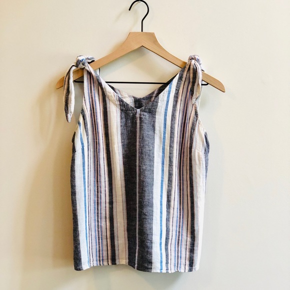 a new day Tops - A•new•day 💕 Shoulder Tie Linen Tank
